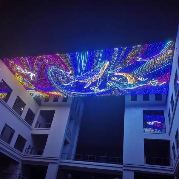 Customized Outdoor LED Wall Painting Letter Sign Building Christmas Illuminated Rope Decorations 3D LED Christmas Motif Lights