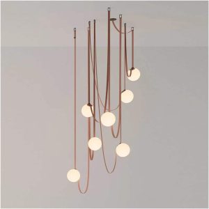 Factory Decor Fixture DIY Spider Leather Center Light Kitchen Hotel Ceiling Living Room Led Modern Chandeliers Pendant Lights