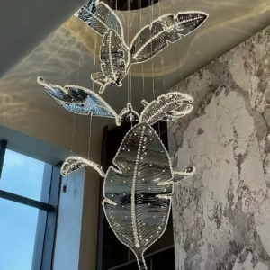 LED Chandelier Ceiling Light Luxury Dining Living Room Staircase Nordic Murano Glass Modern Crystal Chandeliers Pendant Lights