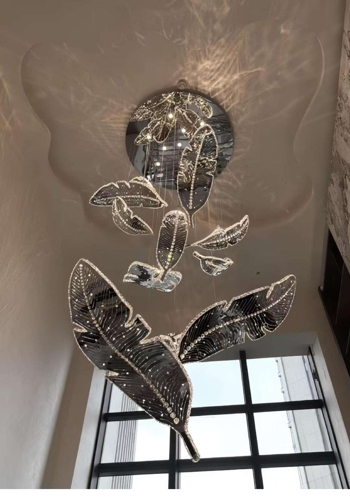 LED Chandelier Ceiling Light Luxury Dining Living Room Staircase Nordic Murano Glass Modern Crystal Chandeliers Pendant Lights - 图片 2