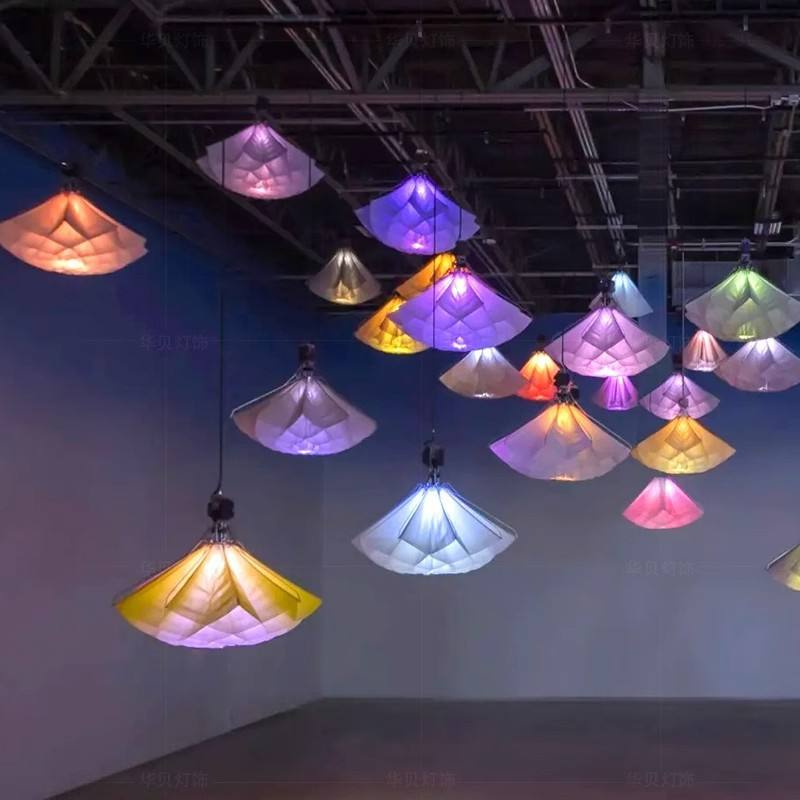 Led Flower Light Motif Lights Atmosphere Lotus Flower Lamp Stage Creative Decors Art Lighting Dynamic Art Deco Chandelier Lamp - 图片 3