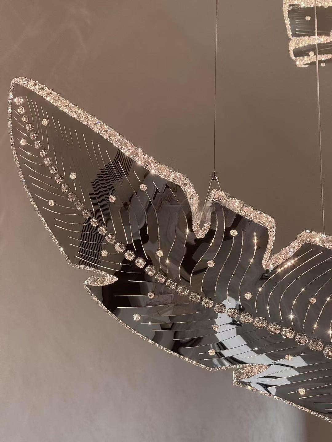 LED Chandelier Ceiling Light Luxury Dining Living Room Staircase Nordic Murano Glass Modern Crystal Chandeliers Pendant Lights - 图片 4