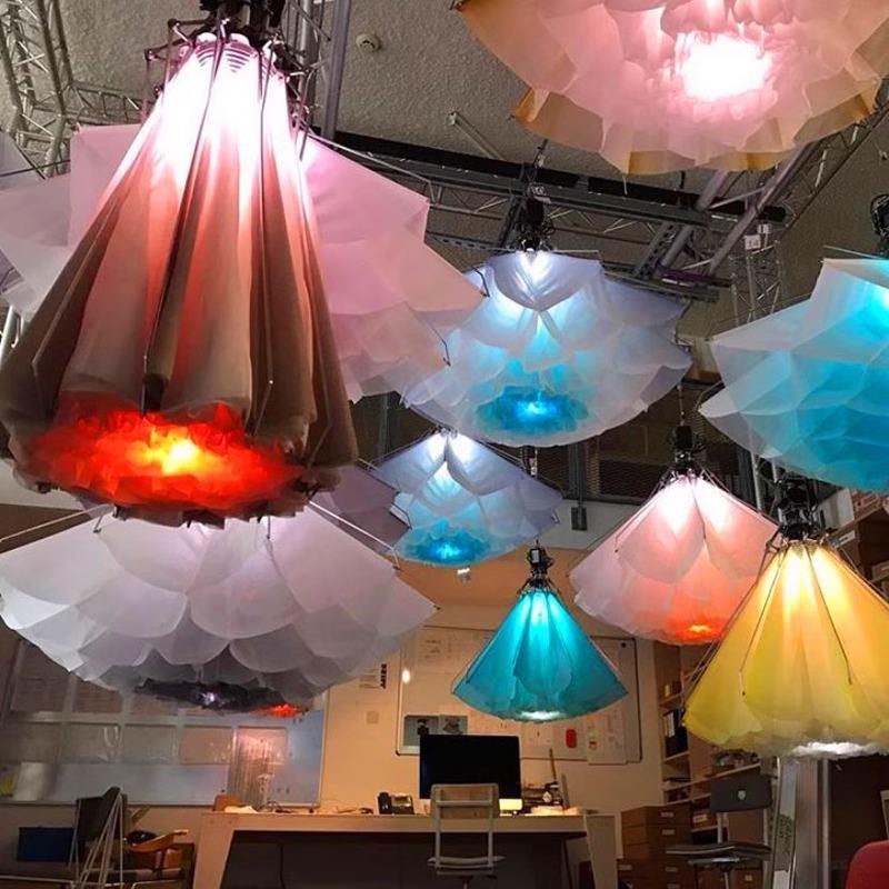 Led Flower Light Motif Lights Atmosphere Lotus Flower Lamp Stage Creative Decors Art Lighting Dynamic Art Deco Chandelier Lamp - 图片 4