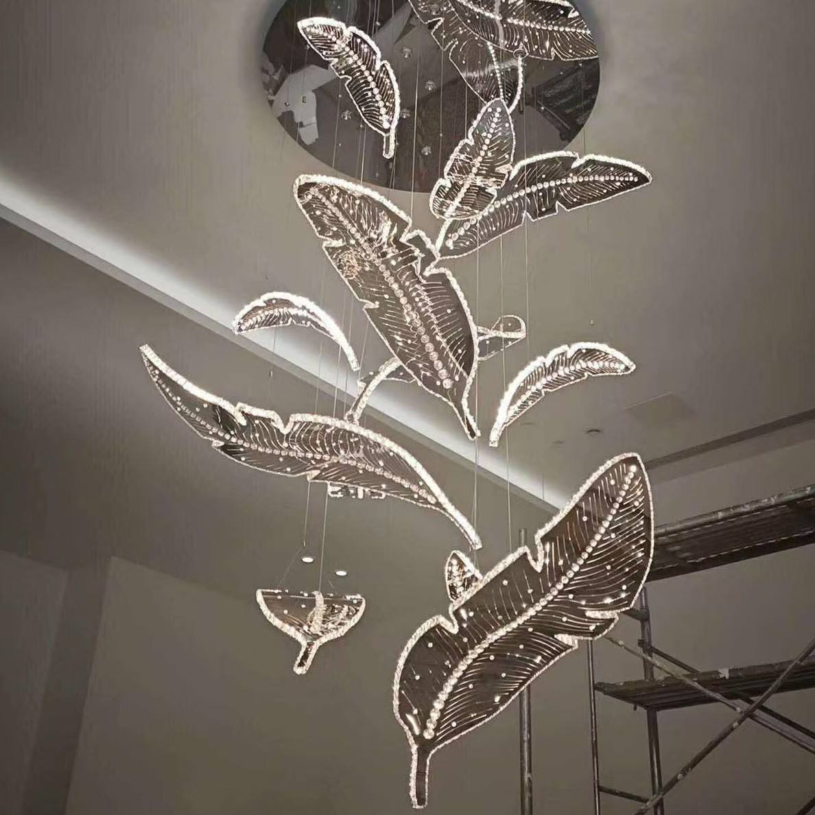 LED Chandelier Ceiling Light Luxury Dining Living Room Staircase Nordic Murano Glass Modern Crystal Chandeliers Pendant Lights - 图片 6