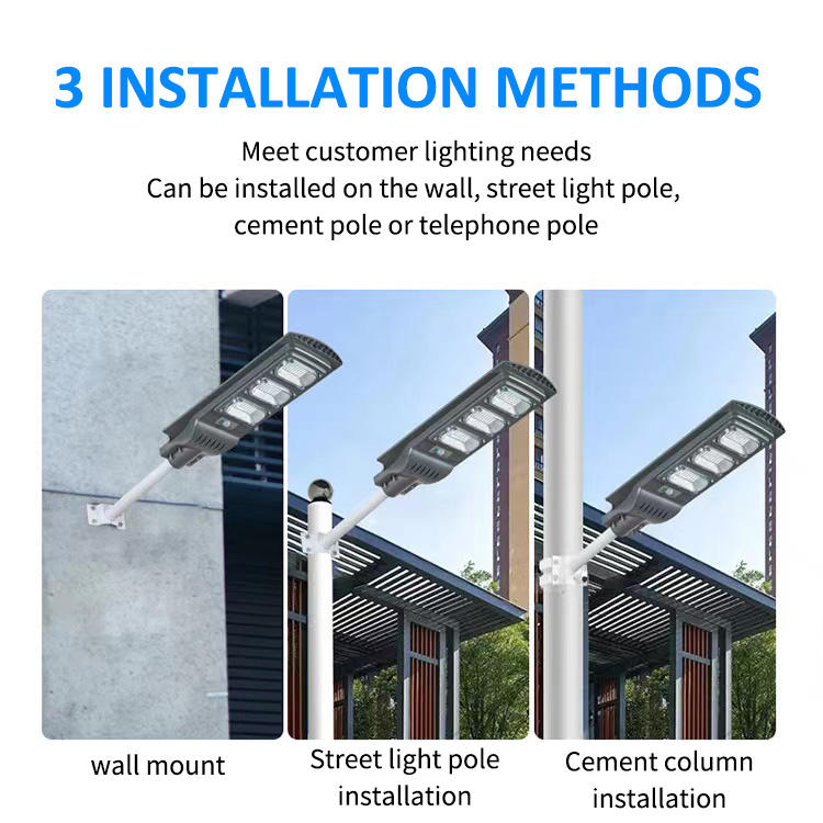 Solar Street Lights Solar Security Flood Light Parking Lot Court Garage Patio Waterproof All in One Solar Street Light Outdoor - 图片 3