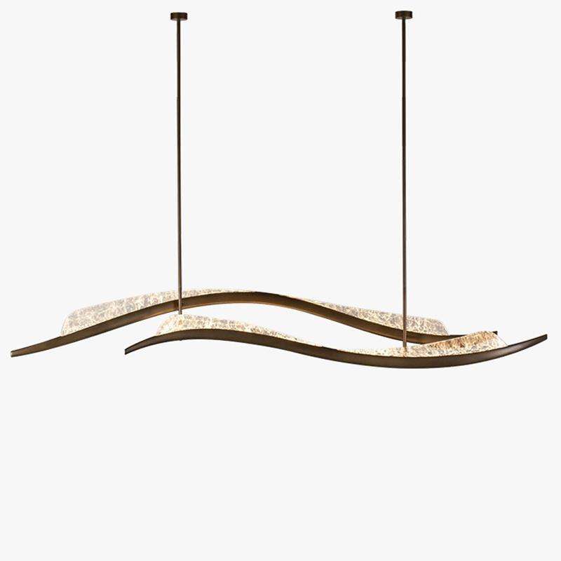 OEM Modern Brass Pendant Lights Dimmable Brass Copper Finish Kitchen Island Decor Luxury Chandelier Modern LED Pendant Light (复制) - 图片 3