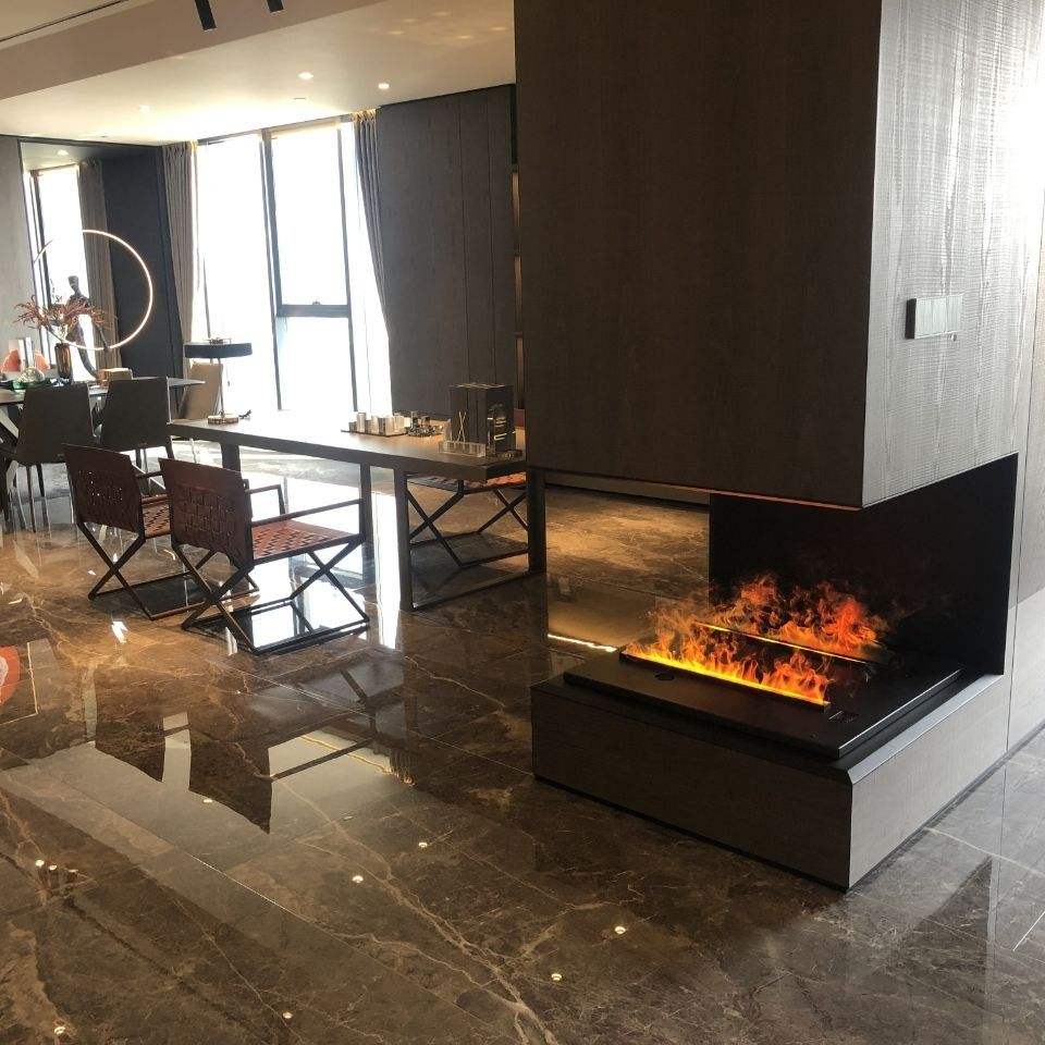 Steam Water Fireplace Flame Humidifier Remote APP Control Indoor Chimney Color Changing LED Wall Mounted Electric Fireplace - 图片 5