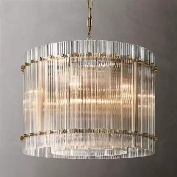 Customized OEM Villa LED Pendant Chandelier Gold Modern Ceiling Light Hotel Lobby Light Luxury Large Crystal Chandelier Lighting - 图片 3