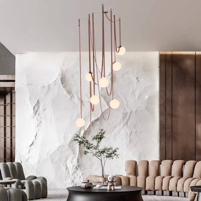 Factory Decor Fixture DIY Spider Leather Center Light Kitchen Hotel Ceiling Living Room Led Modern Chandeliers Pendant Lights - 图片 3