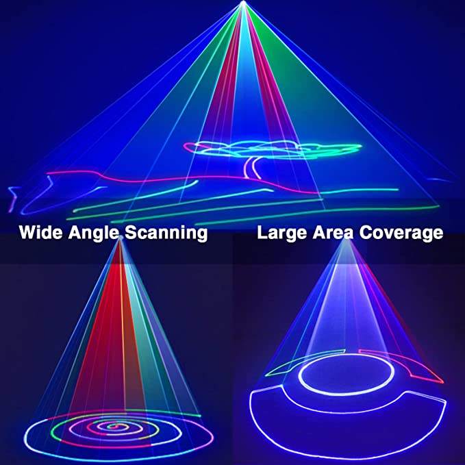 DJ Laser Party Lights 3D Animation RGB Lazer Stage Lighting DMX 512 Music Sound Disco Projector Nightclub Wedding Lasers Light - 图片 3