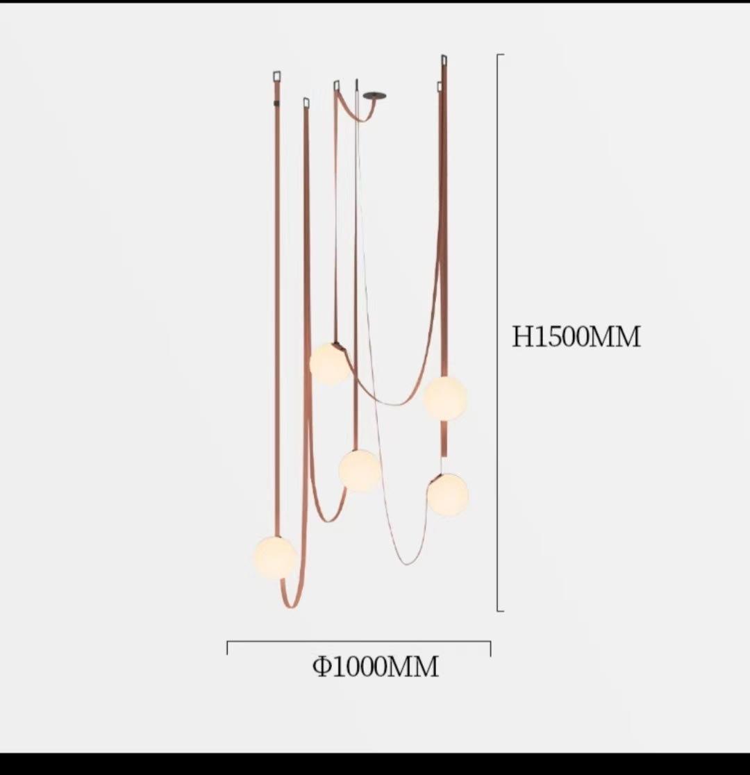 Factory Decor Fixture DIY Spider Leather Center Light Kitchen Hotel Ceiling Living Room Led Modern Chandeliers Pendant Lights - 图片 4