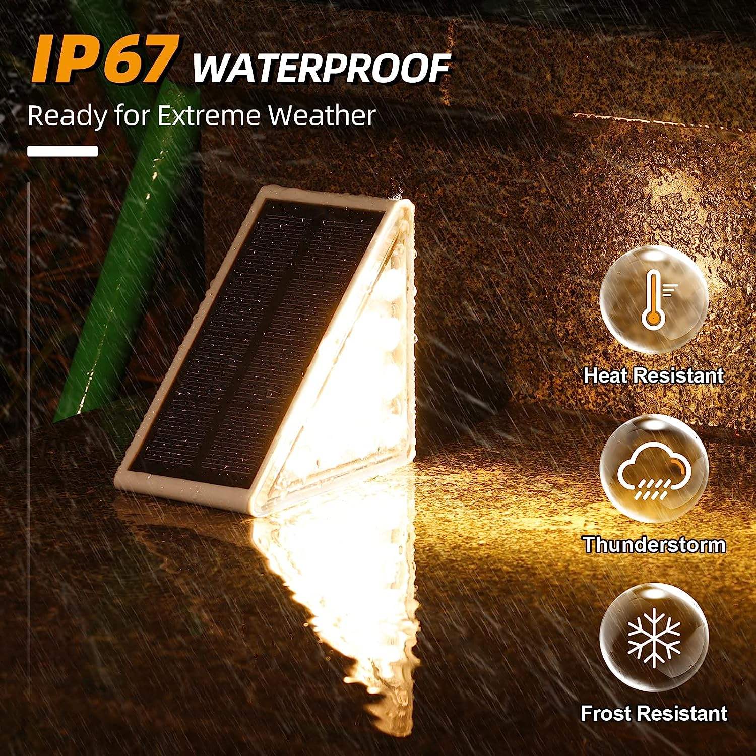 OEM ODM Solar Powered LED Step Light with Motion Sensor Exterior Stair Lamp Auto on Off Deck Sidewark Solar Step Lights Outdoor - 图片 5