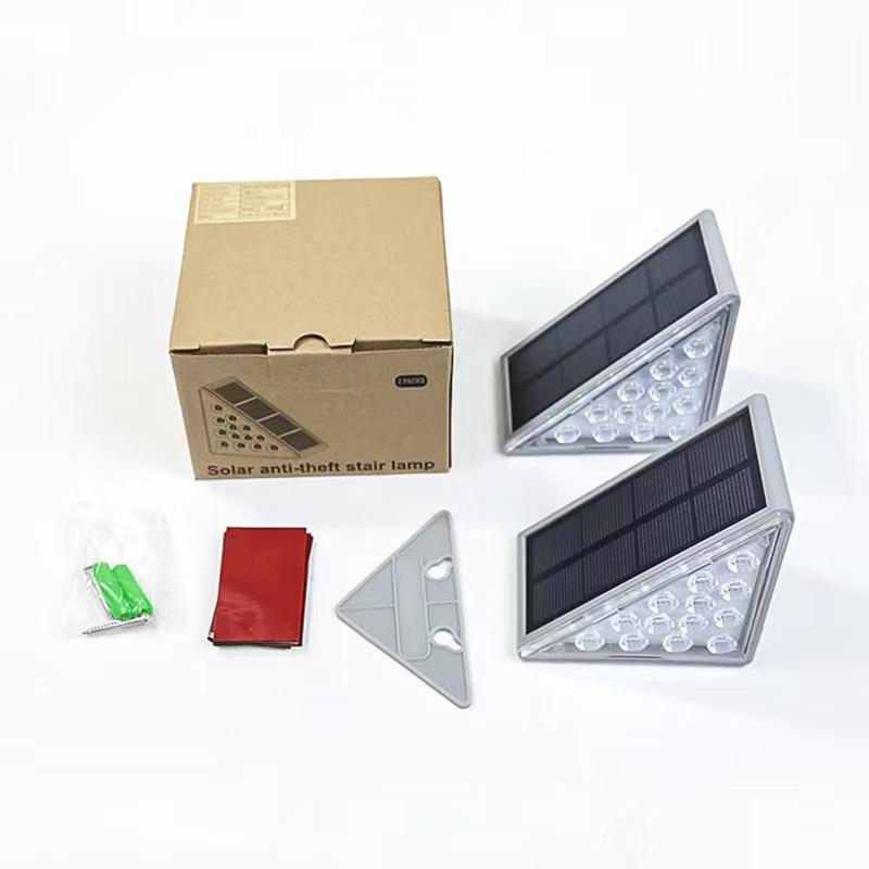 OEM ODM Solar Powered LED Step Light with Motion Sensor Exterior Stair Lamp Auto on Off Deck Sidewark Solar Step Lights Outdoor - 图片 6