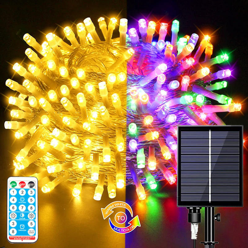 LED Solar String Lights Outdoor Waterproof Twinkle Fairy Lights Tree Party Holiday Wedding Solar Power Christmas Lights Outdoor - 图片 4