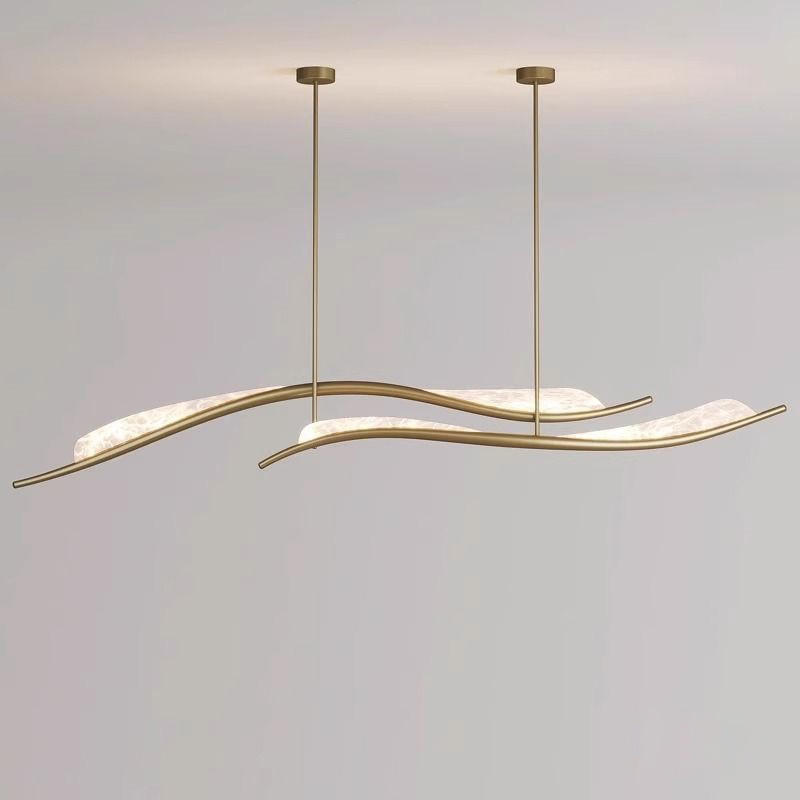 OEM Modern Brass Pendant Lights Dimmable Brass Copper Finish Kitchen Island Decor Luxury Chandelier Modern LED Pendant Light (复制) - 图片 5