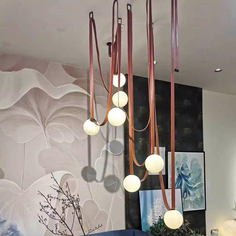 Factory Decor Fixture DIY Spider Leather Center Light Kitchen Hotel Ceiling Living Room Led Modern Chandeliers Pendant Lights - 图片 7