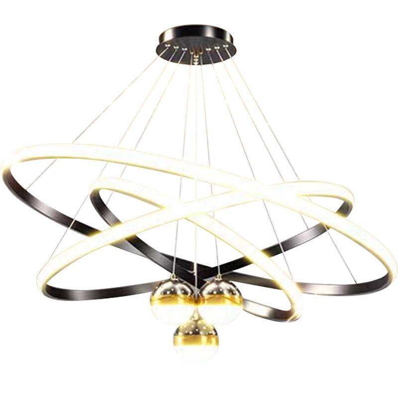 LED Pendant Lamp Circular Ring Dining Living Room Star Ball Ceiling Foyer Entryway Hanging Light Chandelier Modern Pendant Light - 图片 7