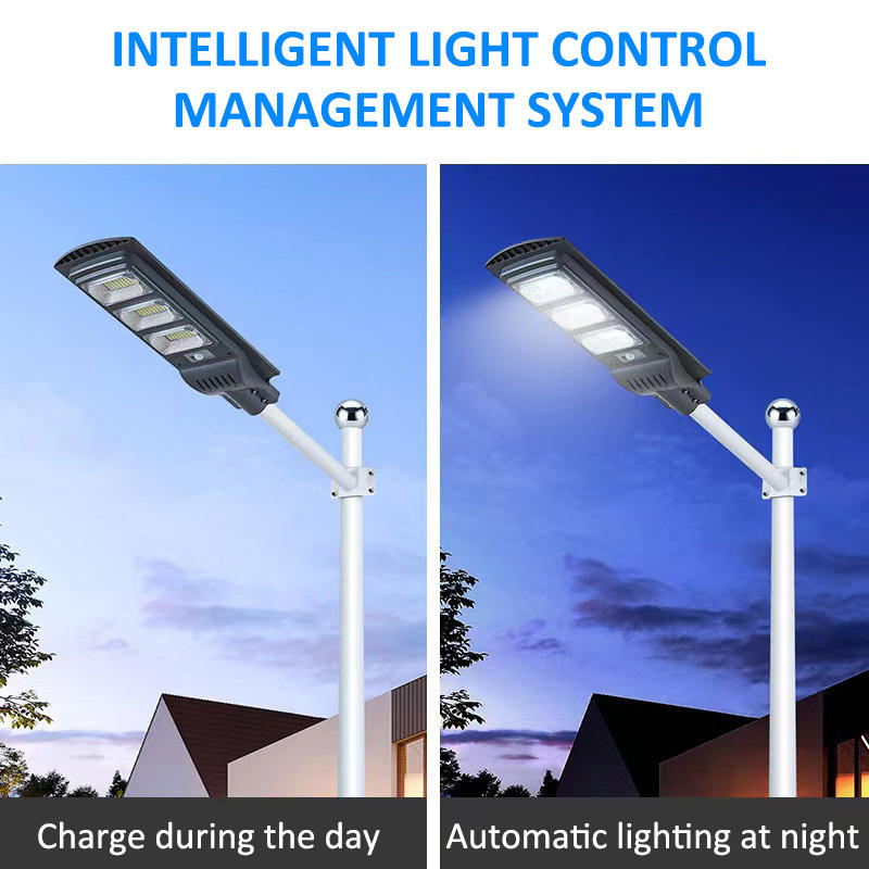 Solar Street Lights Solar Security Flood Light Parking Lot Court Garage Patio Waterproof All in One Solar Street Light Outdoor - 图片 6