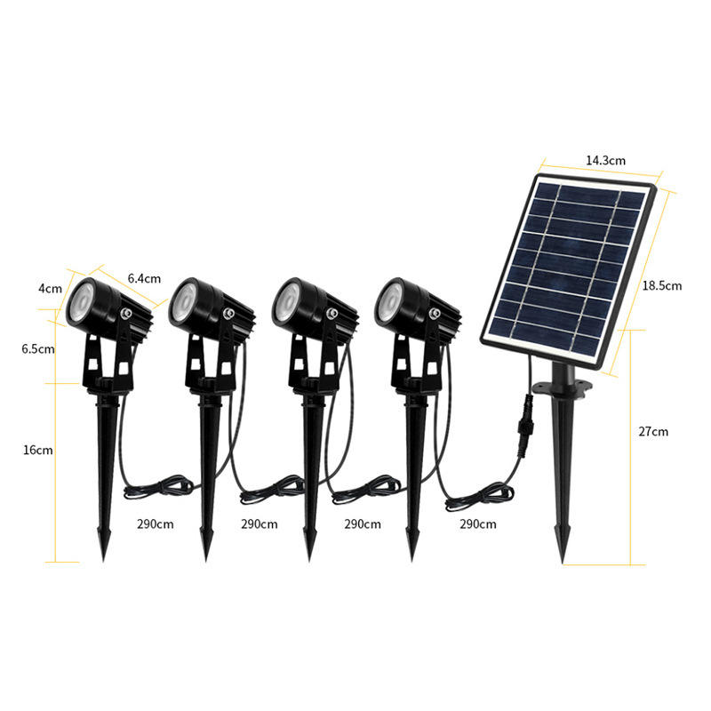 IP65 Waterproof Outside Solar Powered Garden Yard Landscape Pathway Driveway Lighting Spotlights LED Solar Spot Lights Outdoor - 图片 6