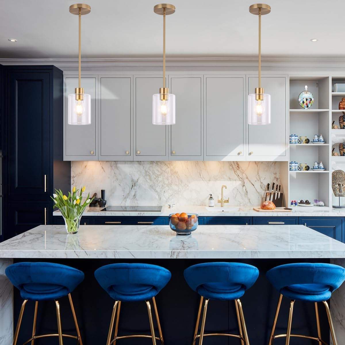 Gold Pendant Lights Adjustable Height Vintage Dome Hanging Light Fixtures Barn Dining Room Antique Brass Pendant Light Kitchen - 图片 6